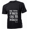 Tricou  barbati negru Pot totul in Hristos, 3XL
